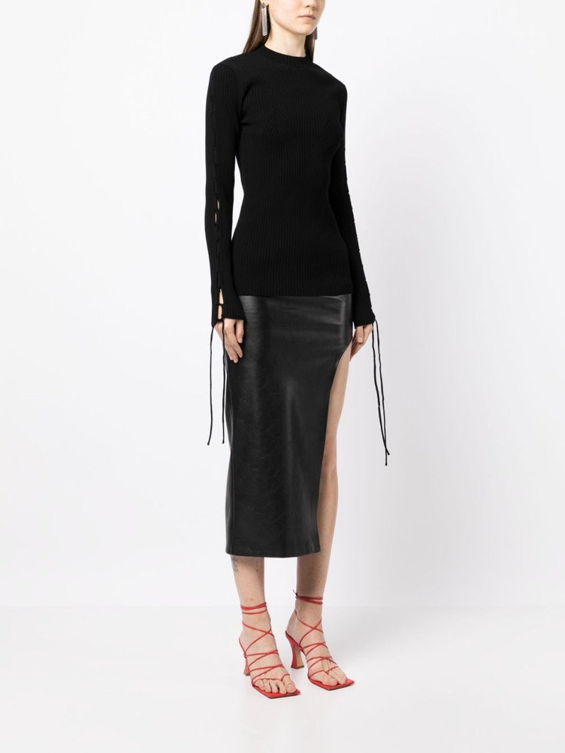 lace-detail ribbed top 3