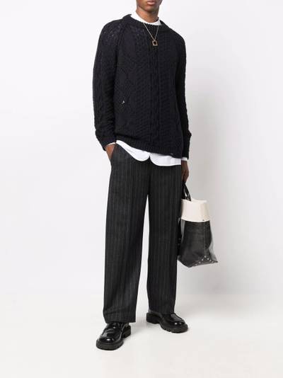 Maison Margiela cable knit wool jumper outlook