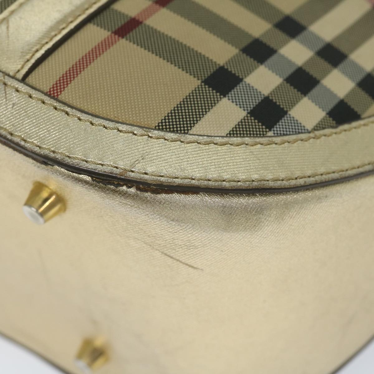 Burberry Nova Check Hand Bag Nylon Canvas Beige - 15
