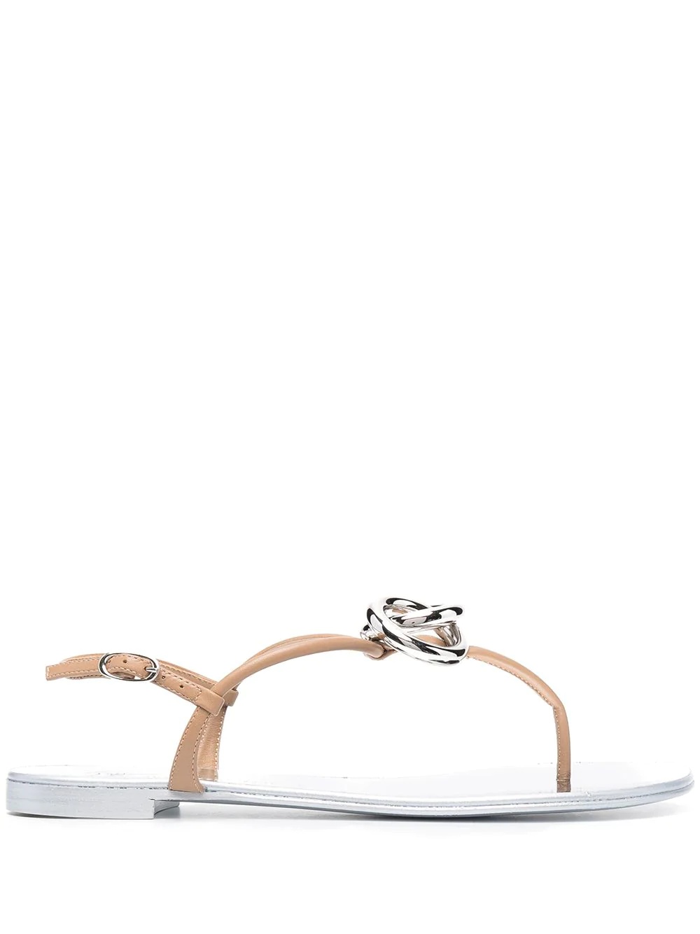 linked-ring flat sandals - 1