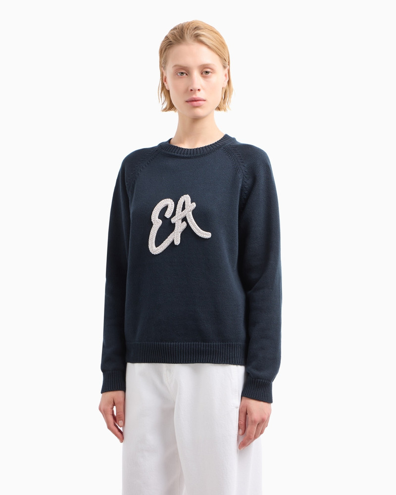 EMPORIO ARMANI ICON JUMPER WITH OVERSIZED EA LOGO outlook