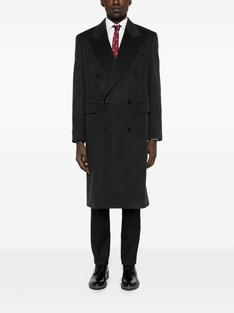 LARDINI double-breasted cashmere coat outlook
