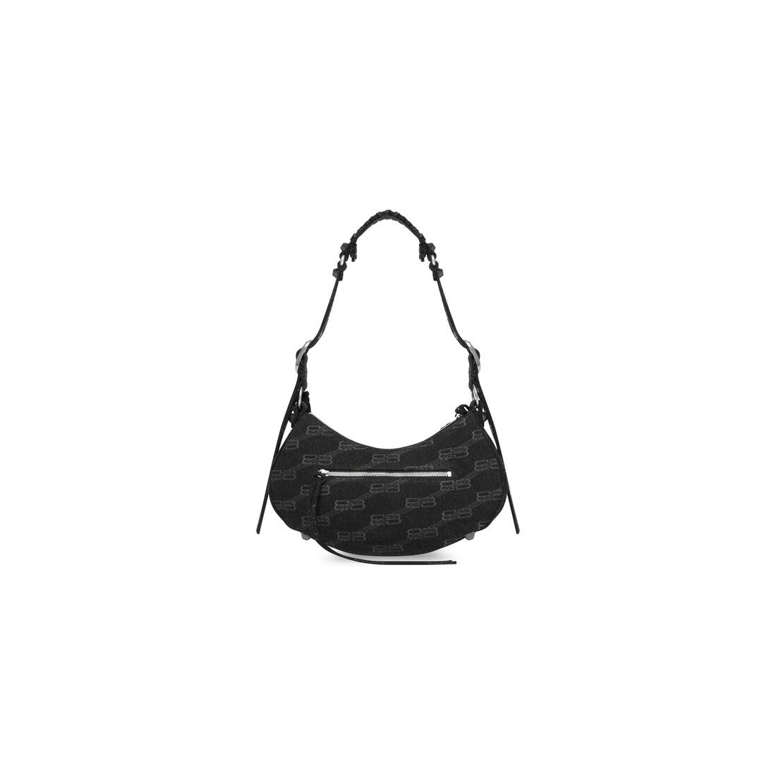 le cagole small shoulder bag bb monogram denim - 4