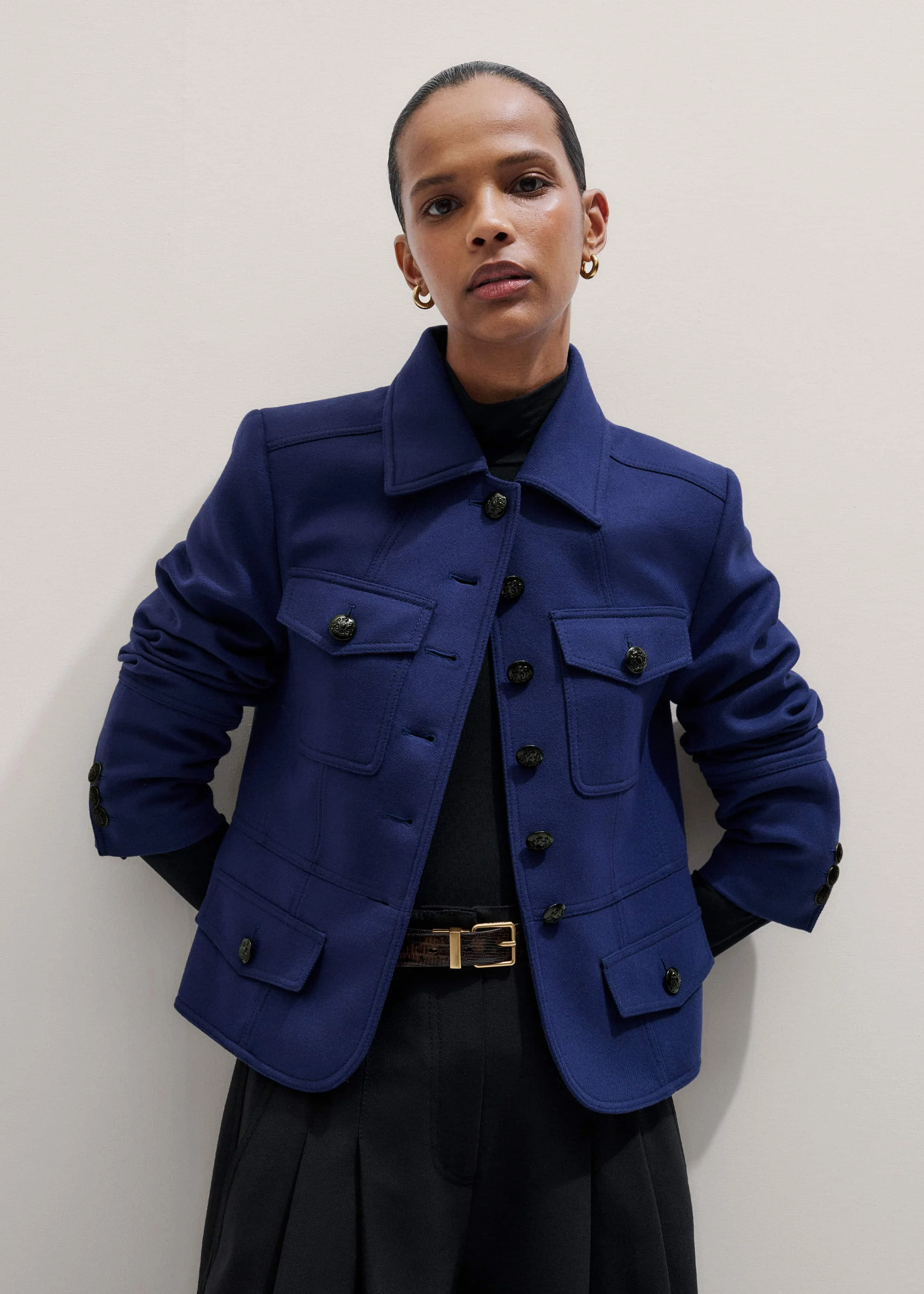 Fitted Military Jacket - 1