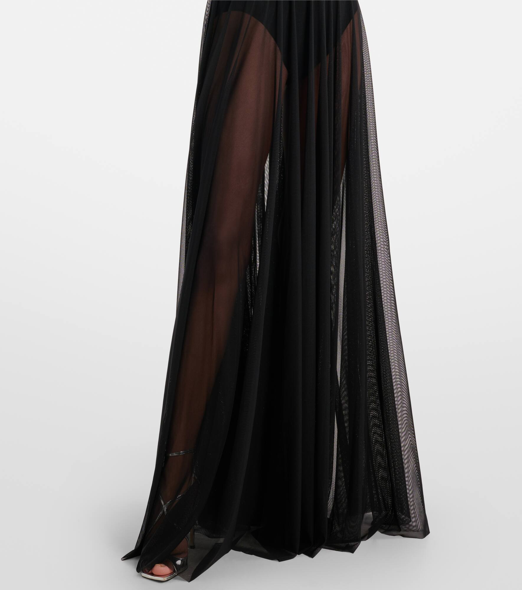 Cayla draped mesh maxi dress - 5