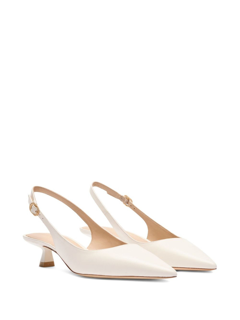 Stuart Weitzman 35mm Stuart Sculpt slingback pointed-toe pumps outlook