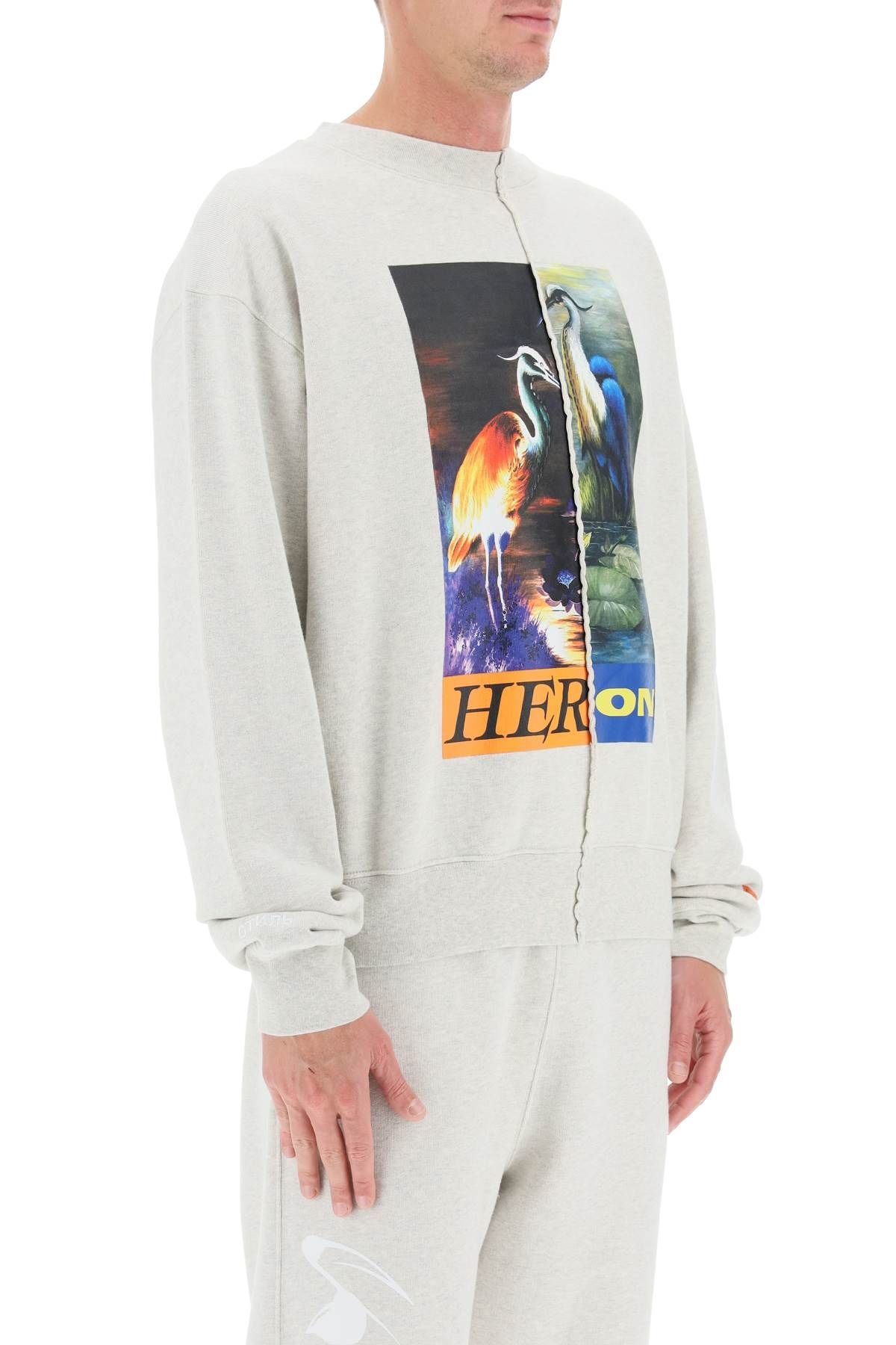 SPLIT HERONS CREW NECK SWEATSHIRT - 3