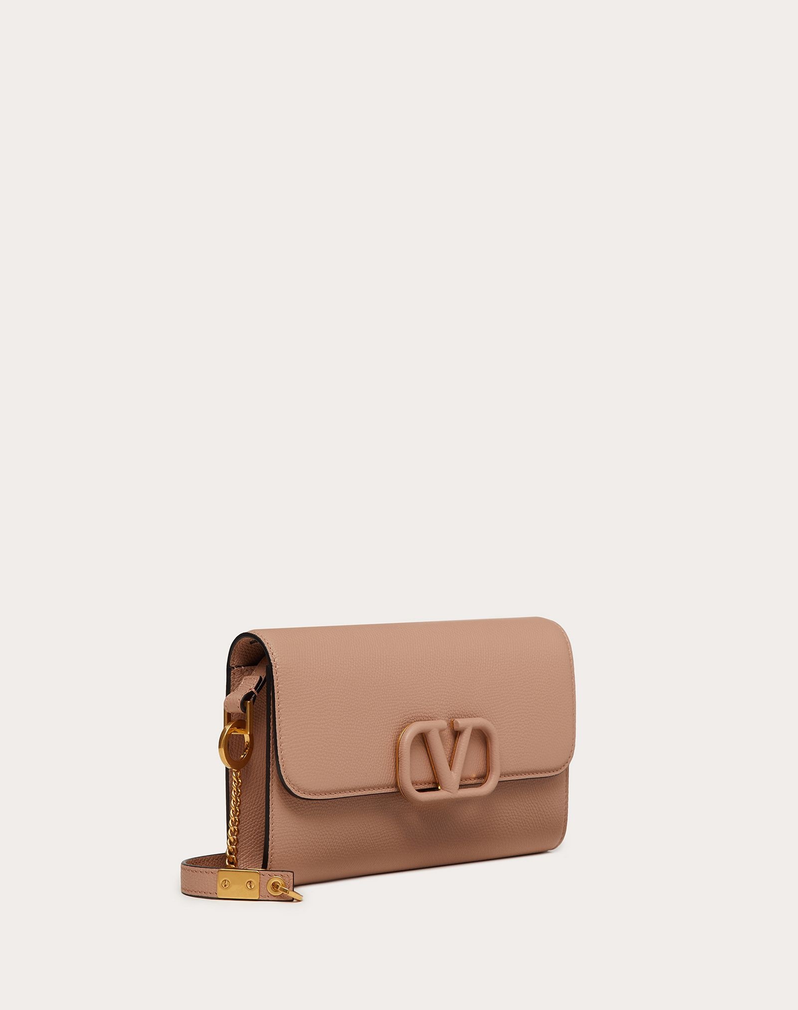 VSLING Grainy Calfskin Clutch with Shoulder Strap - 2