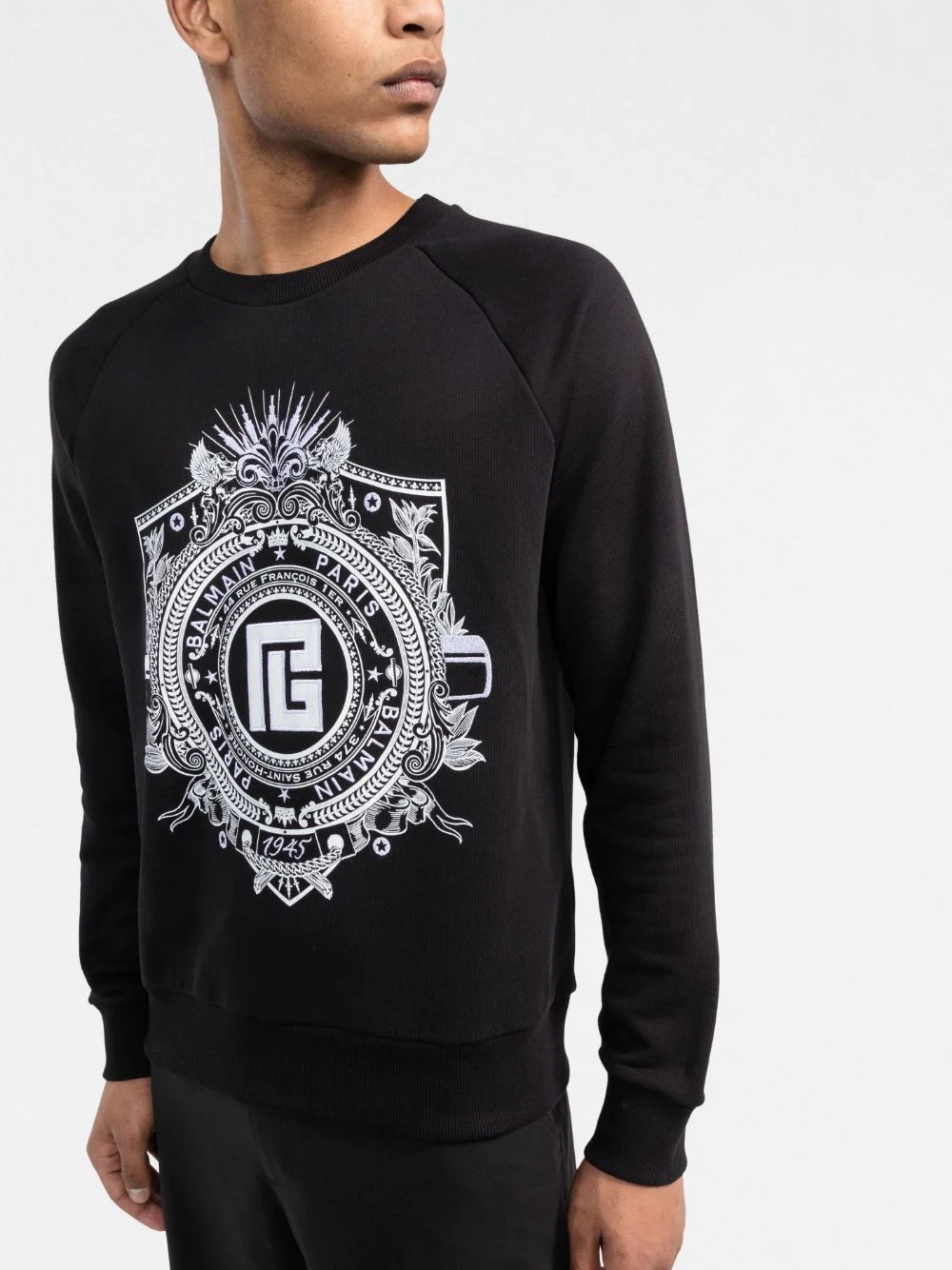 logo-print cotton sweatshirt - 3