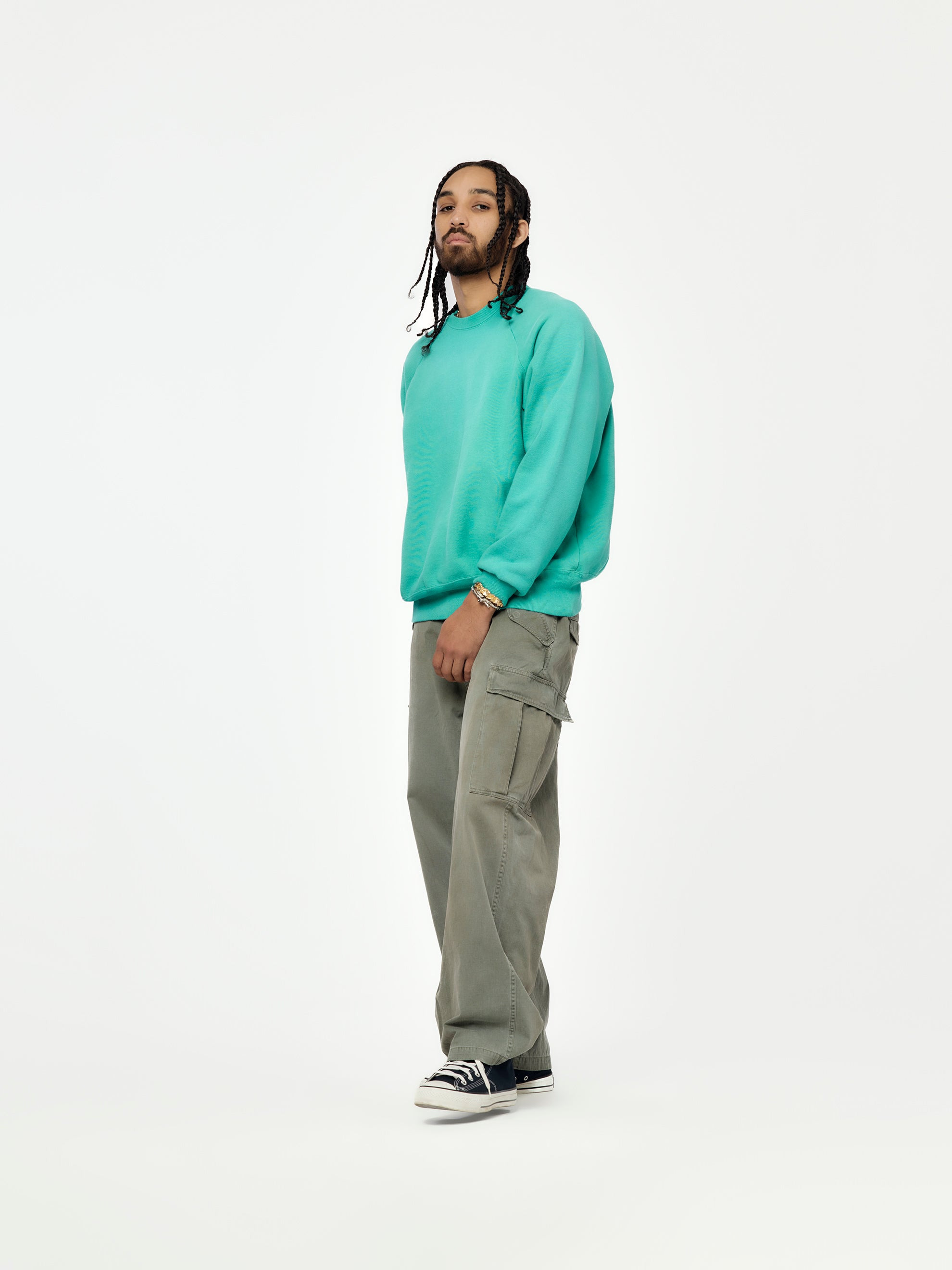 VINTAGE SWEATSHIRT (GREEN) - 5