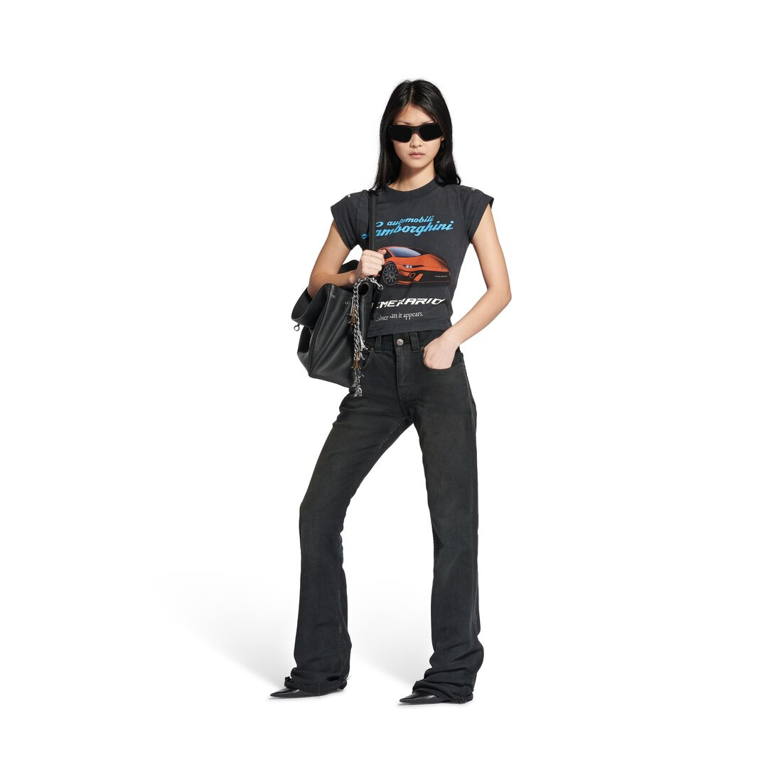 Women's Slim Fit Bootcut Pants in Black/green/red - 2