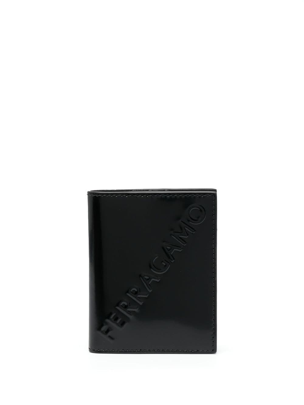 logo-debossed bi-fold leather wallet - 1