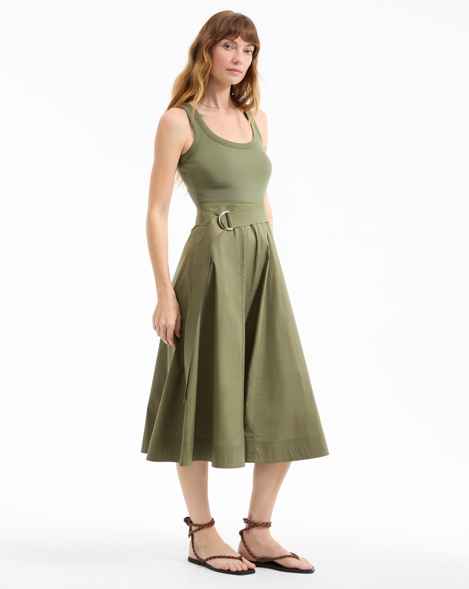 ENNIS MIXED-MEDIA DRESS - 4