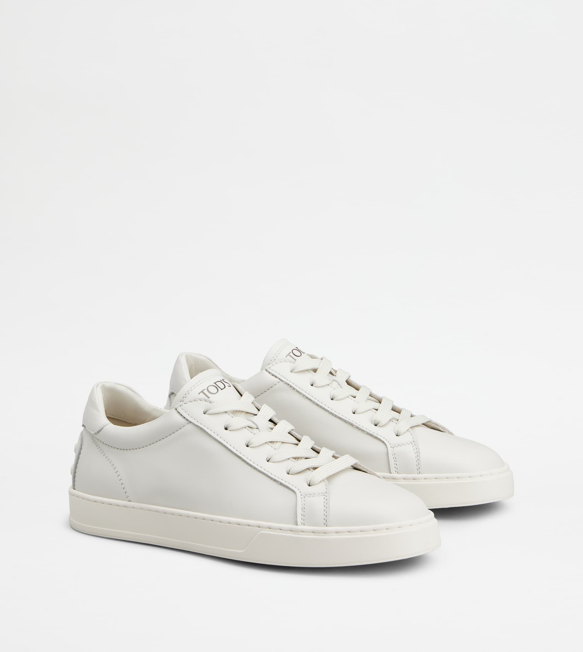SNEAKERS IN LEATHER - WHITE - 2