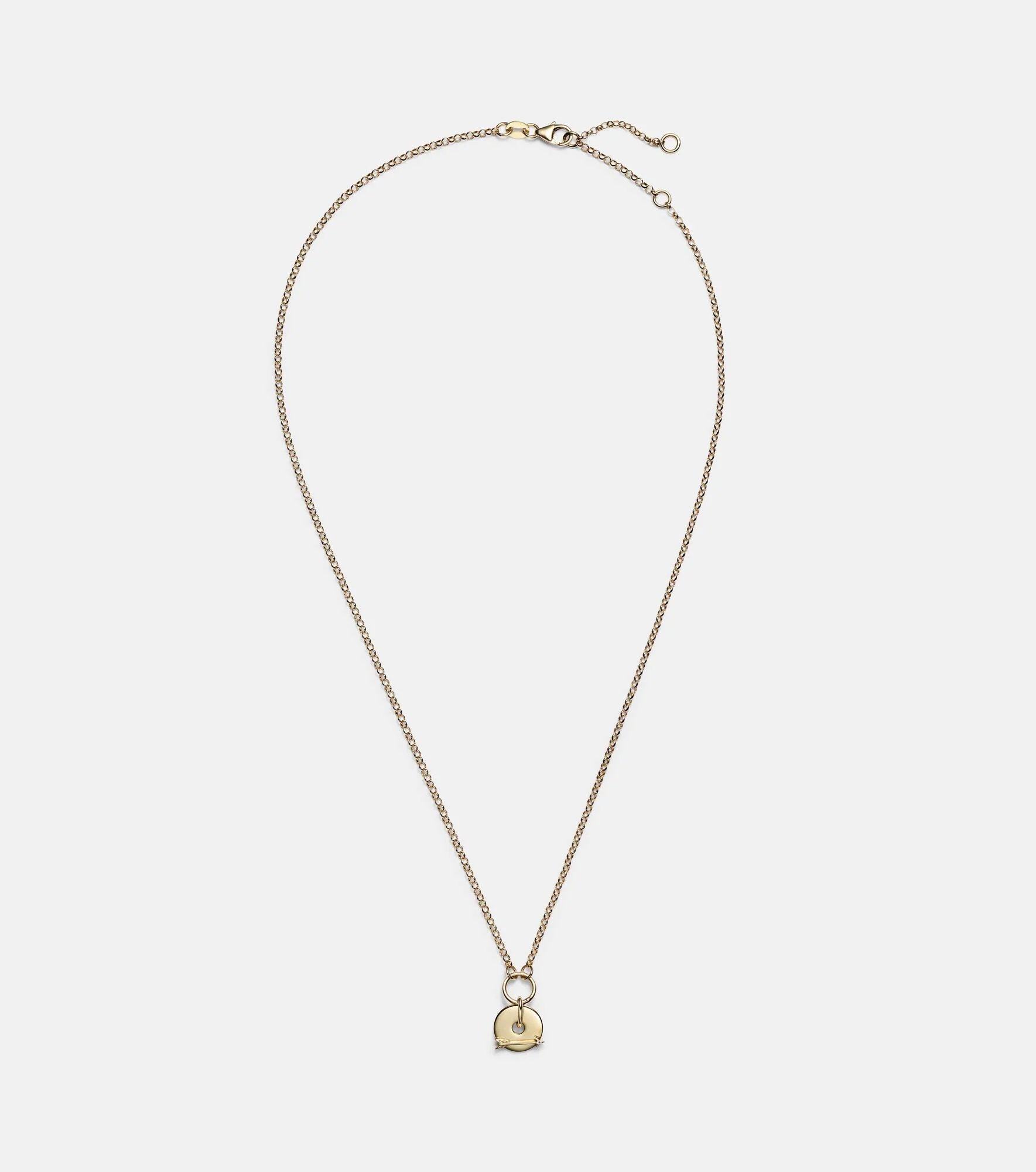 Arrow 18kt gold chain necklace with diamonds - 1