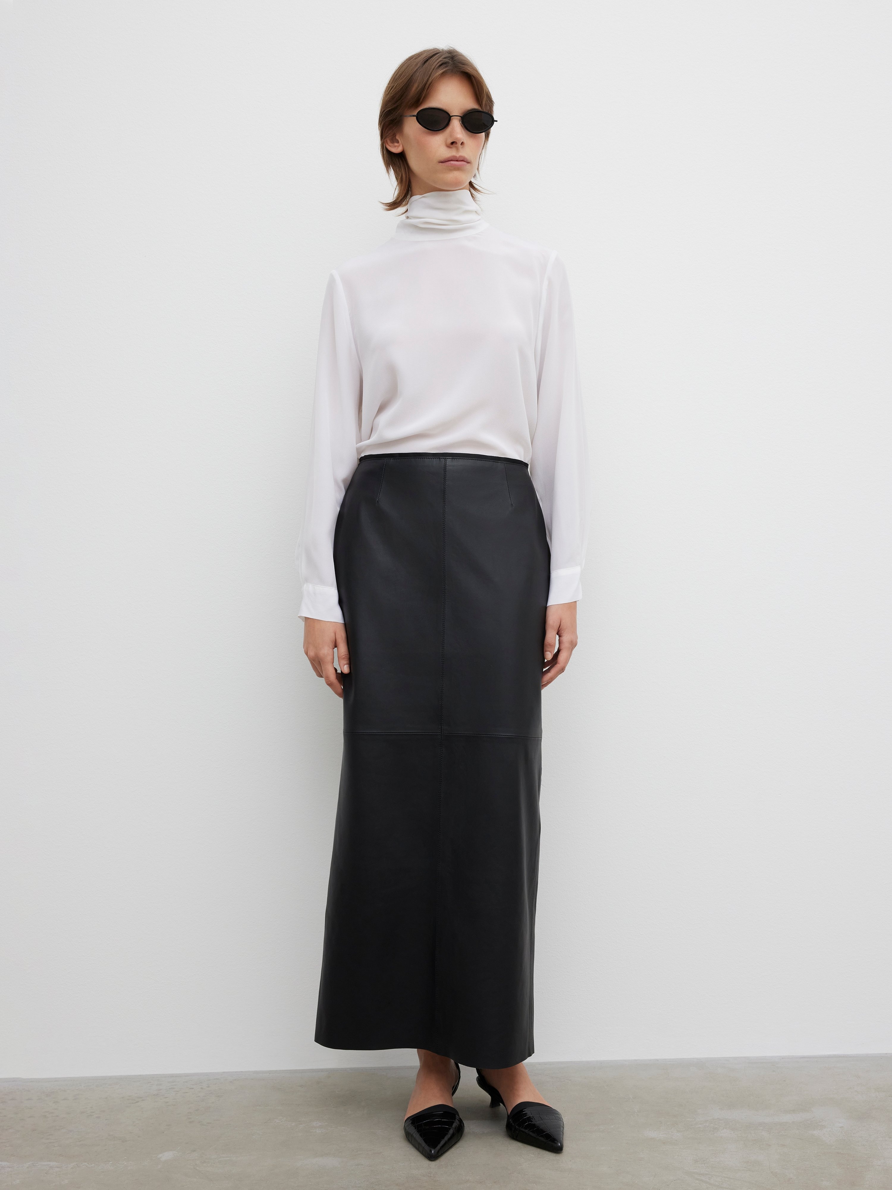 Leather pencil skirt - 3