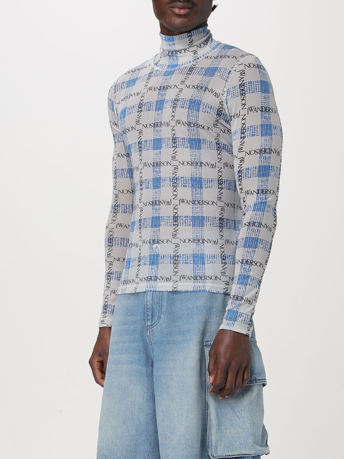 JW Anderson jersey sweater with check print - 4