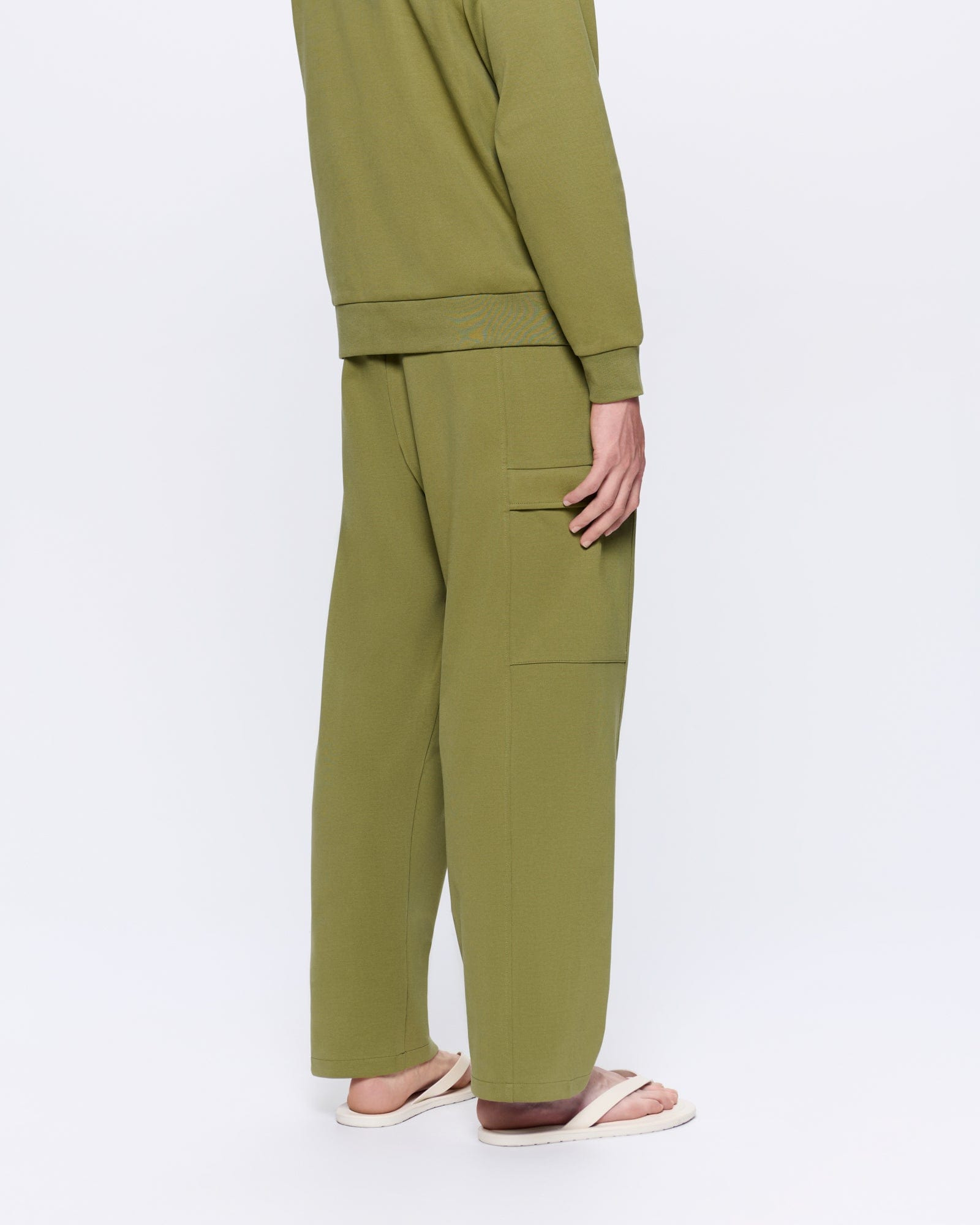Mens DNA Double Jersey Cargo Trousers - Highland Green - 3