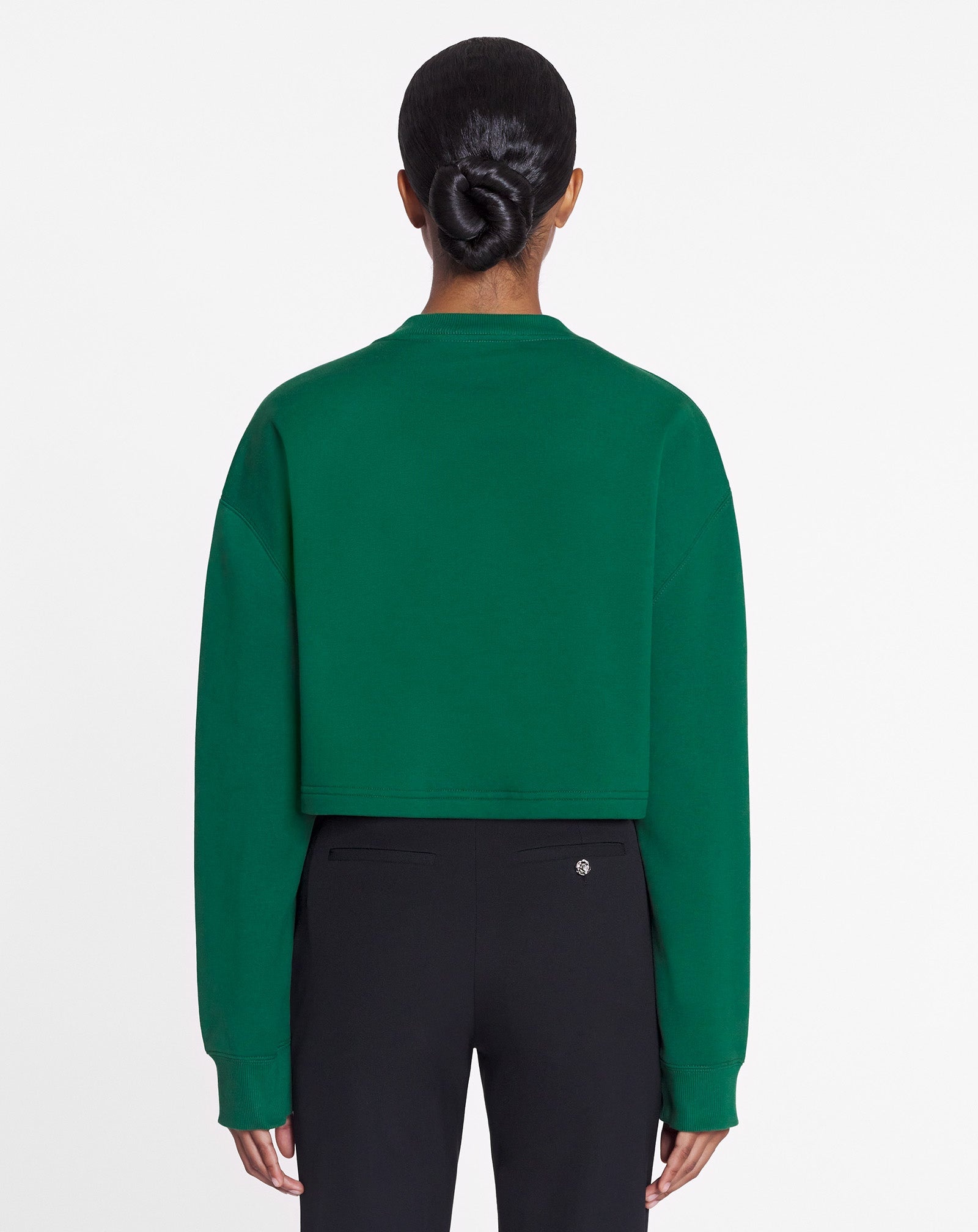 CURB EMBROIDERED CROPPED SWEATSHIRT - 4