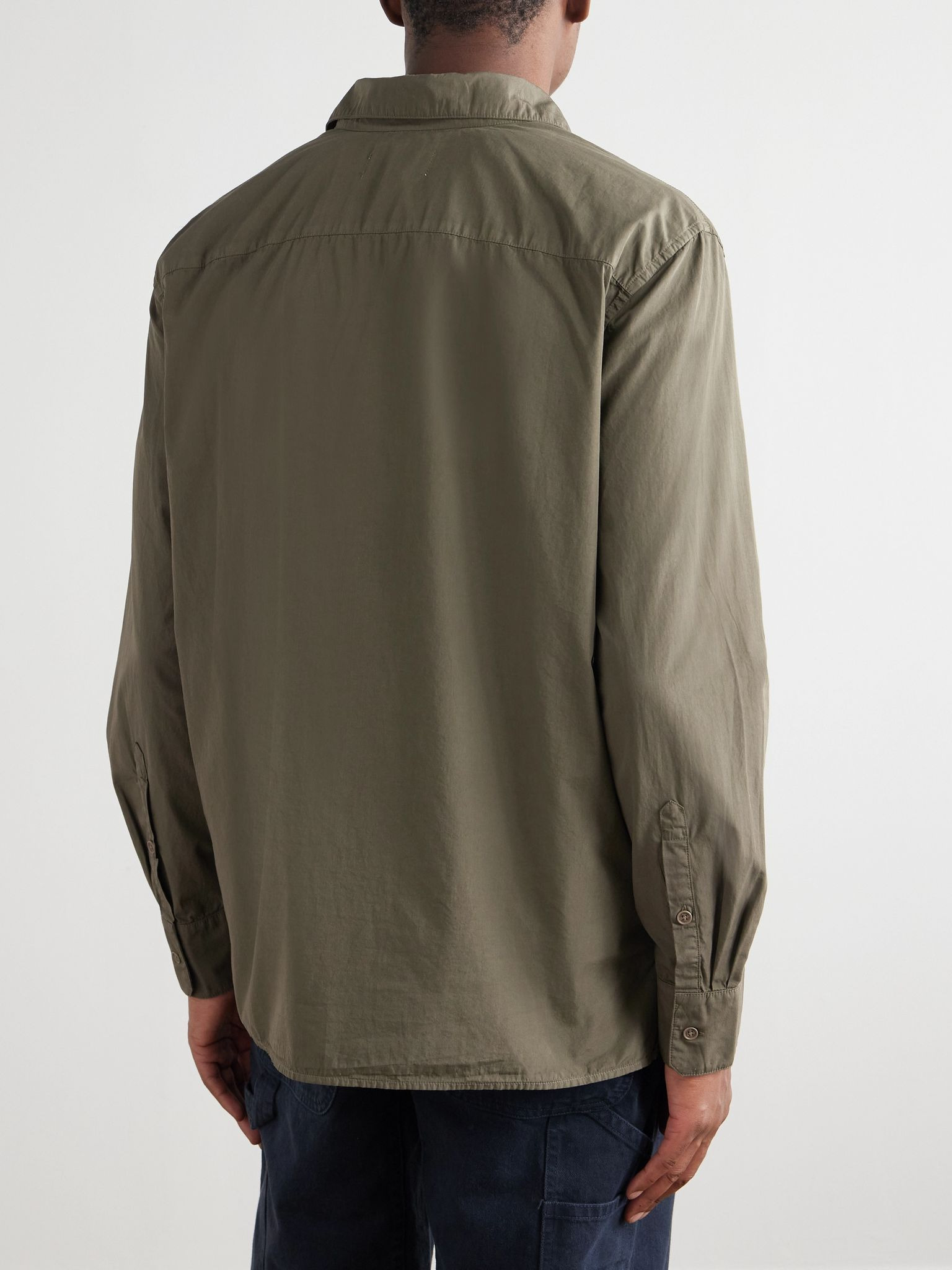 Finn Cotton Oxford Shirt Taupe - 3