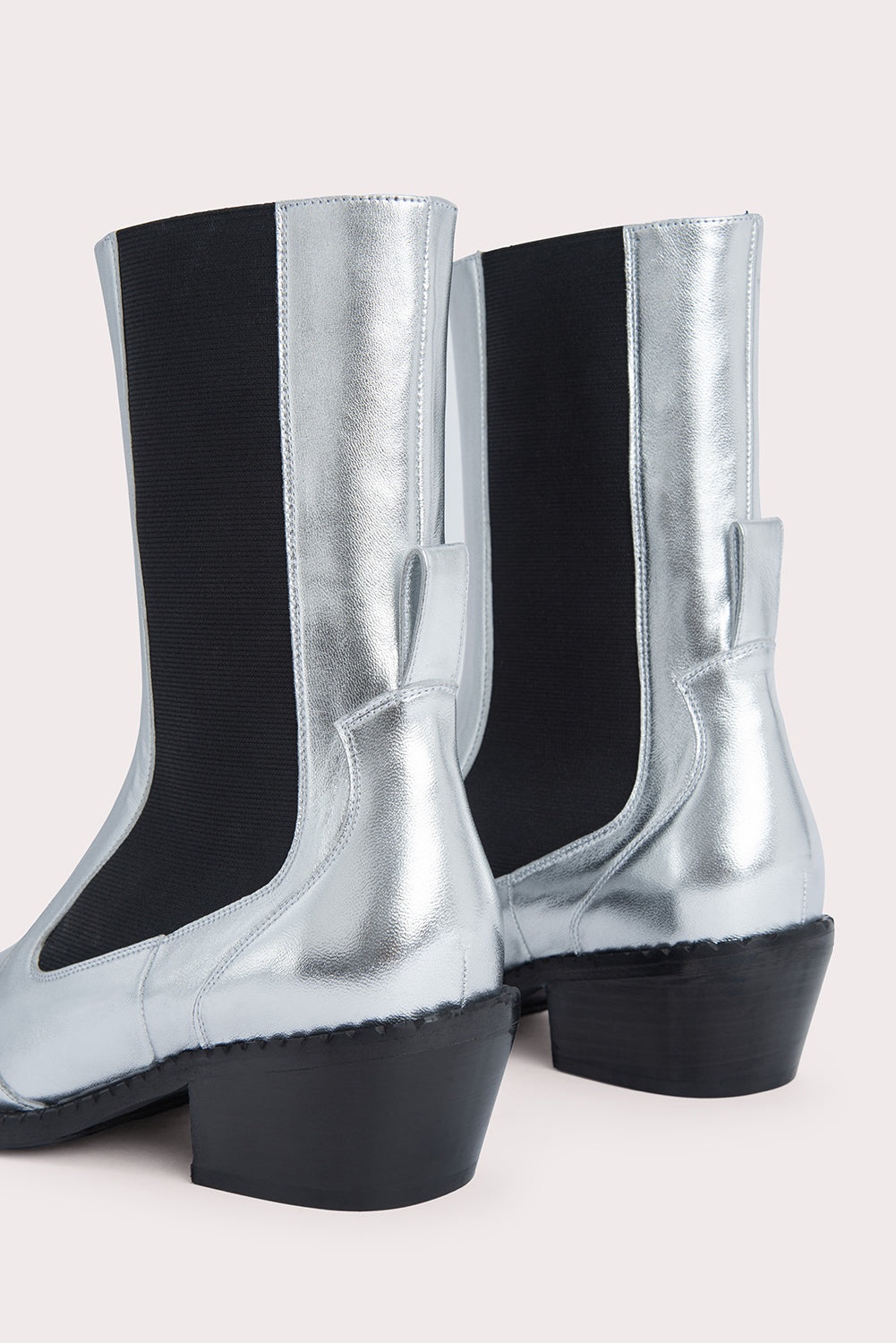 OTIS SILVER METALLIC LEATHER - 4