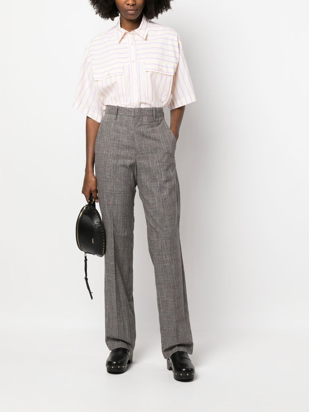 tailored checked trousers - 2