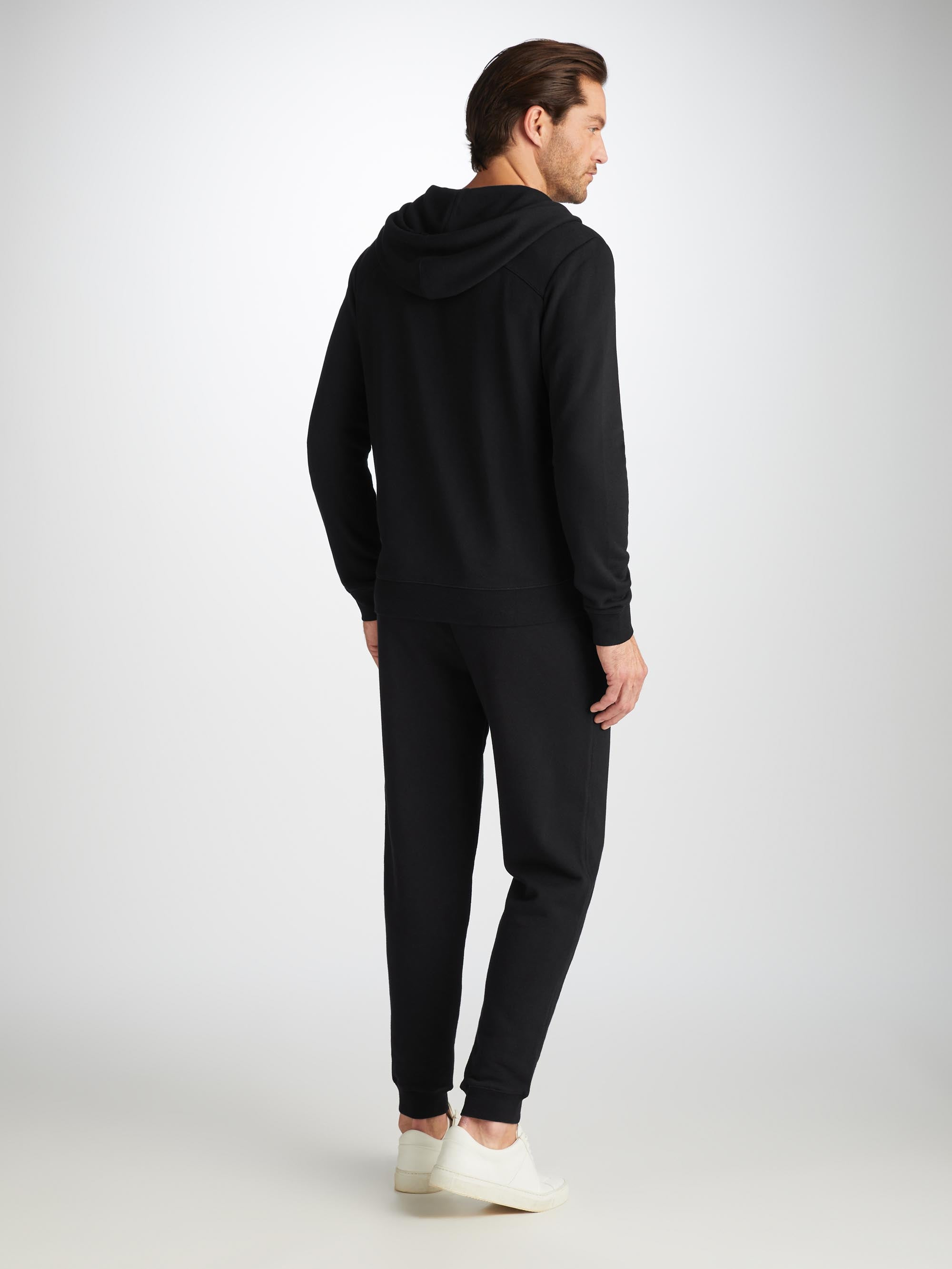 Men's Hoodie Quinn Cotton Modal Black - 4