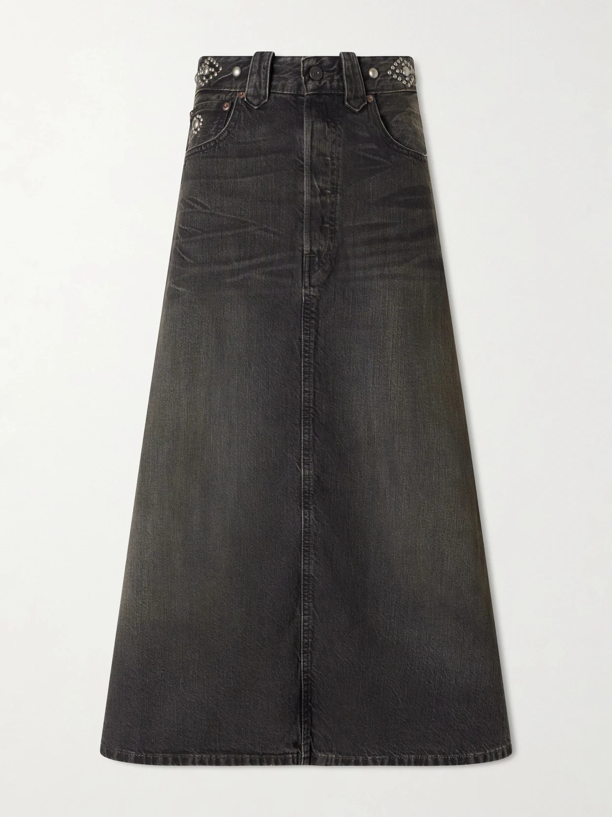 Danielle Studded Denim Midi Skirt - 1