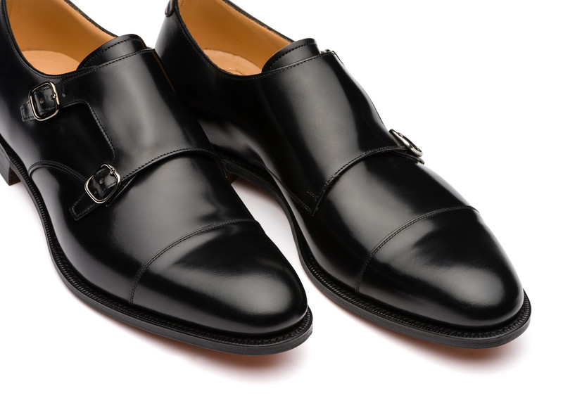 Detroit Polished Binder Monk Strap Black 4