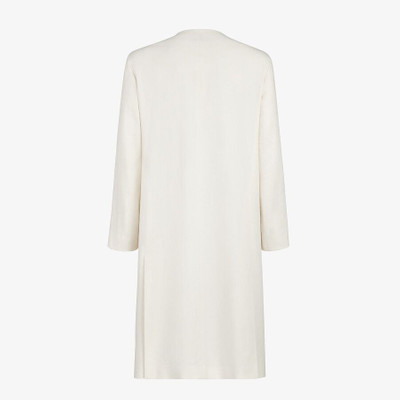 FENDI White linen coat outlook