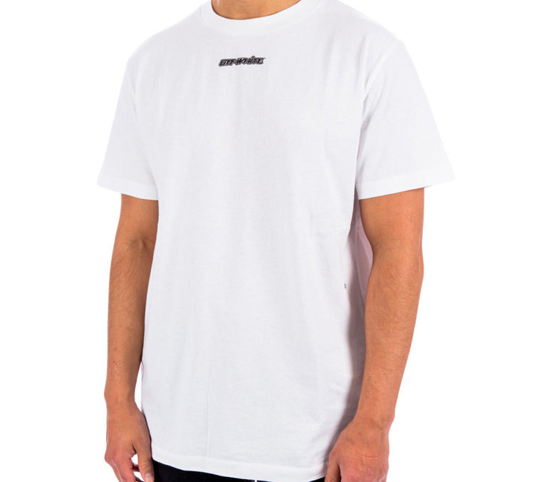 Off-White Marker Short-Sleeve Slim Tee 'White/Blue' OMAA027E20JER0050145 - 6