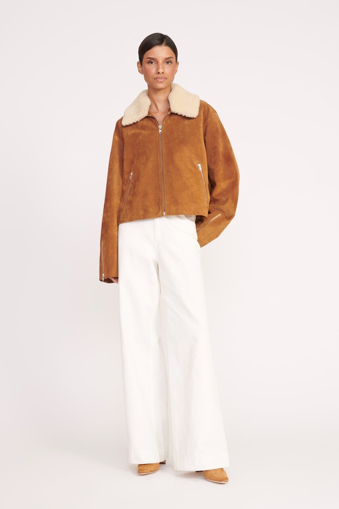 STAUD LENORA JACKET TAN - 3