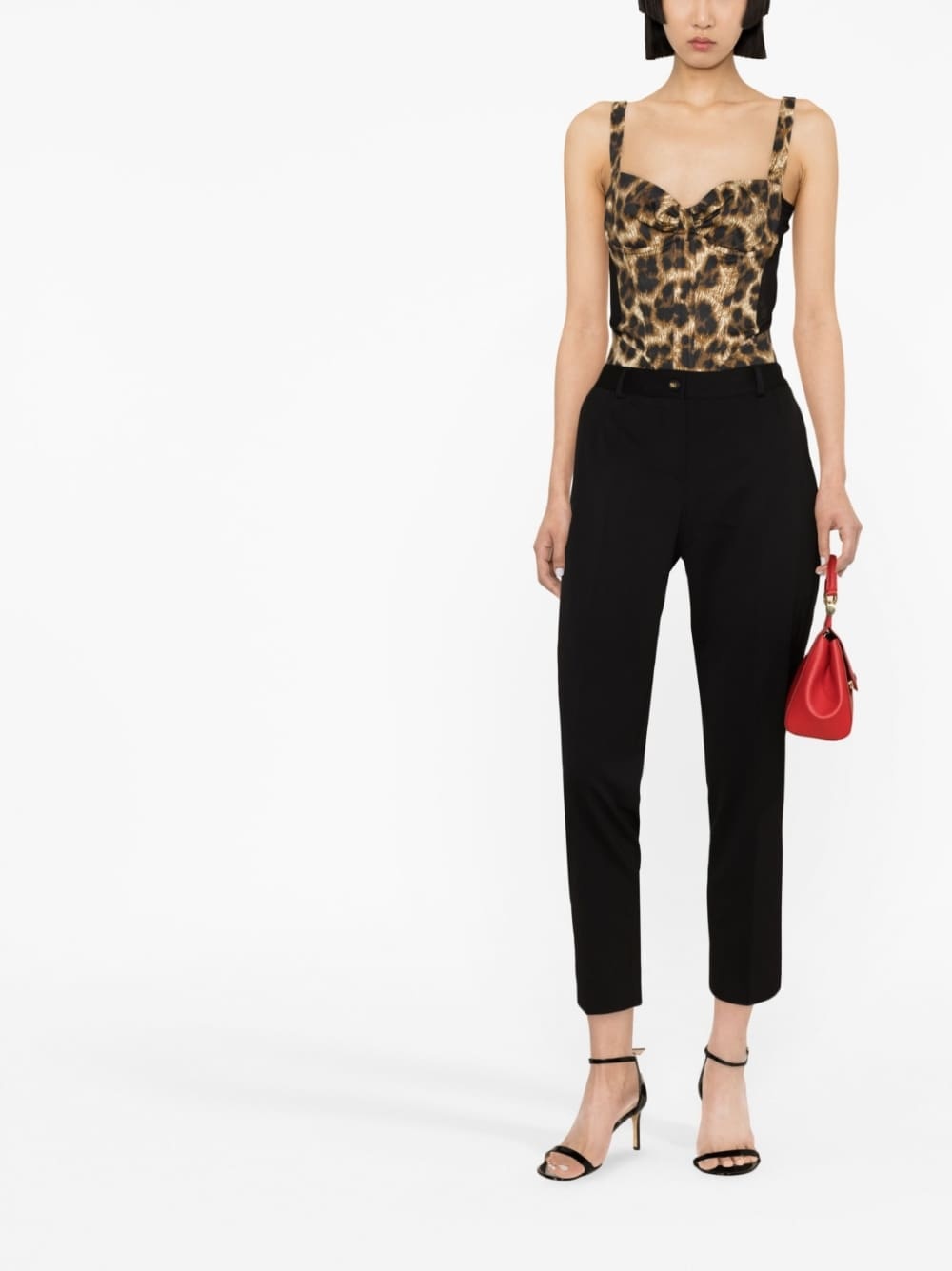 cropped straight-leg trousers - 2