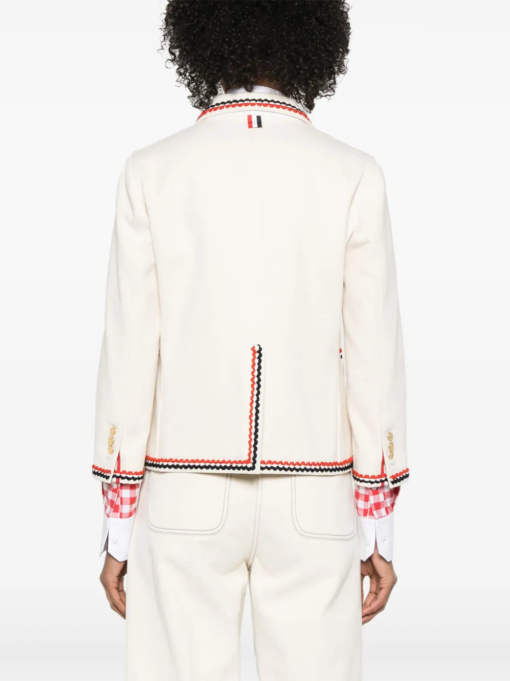 Selvedge Denim Cropped Sack Sportcoat Women - 4