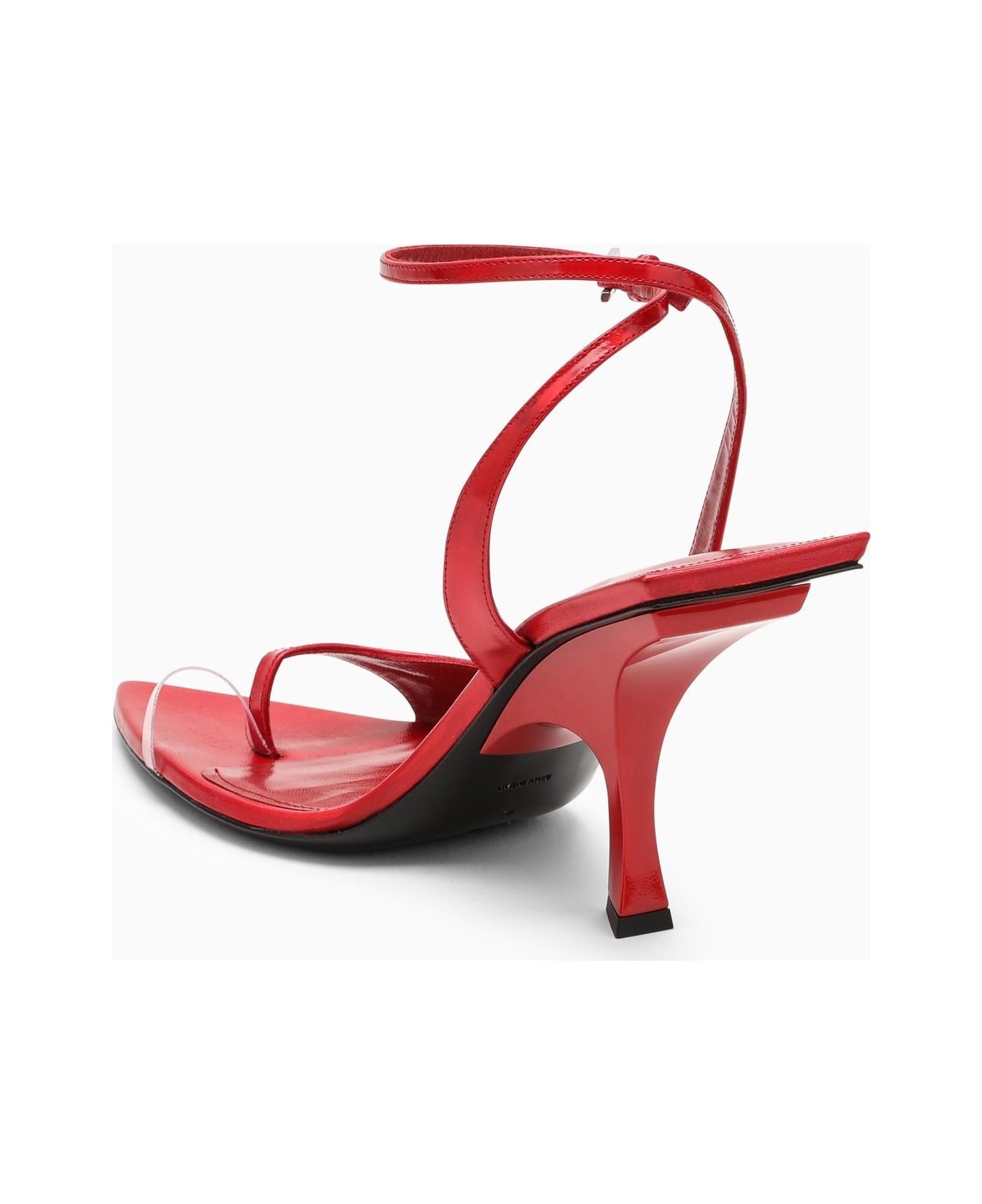 Red Gg Asymmetrical Sandal - 4