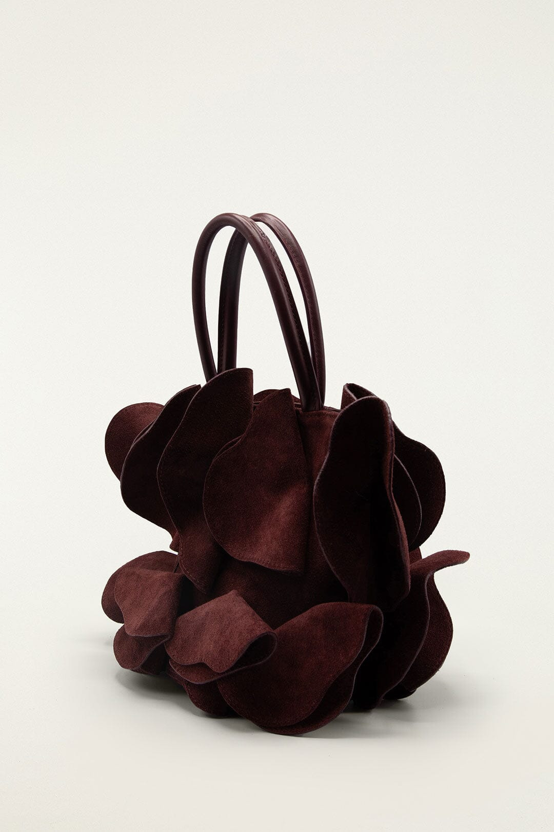 Brown Leather Flower Bag - 2