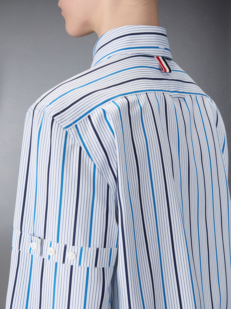 BAR STRIPE POPLIN ARMBAND EASY FIT SHIRT 7