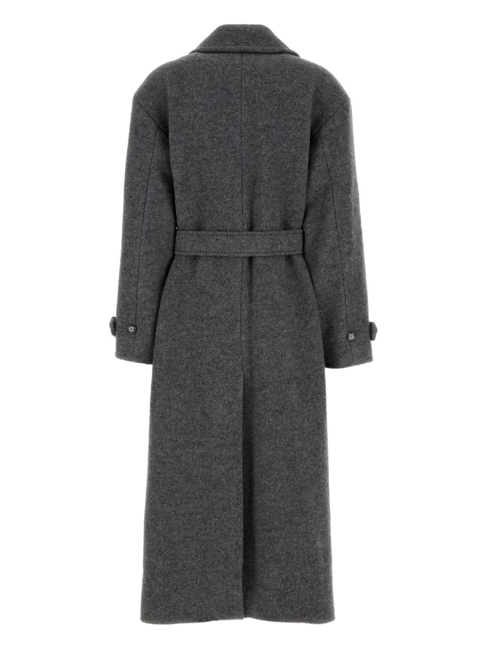 belted double-breasted wool coat - 2