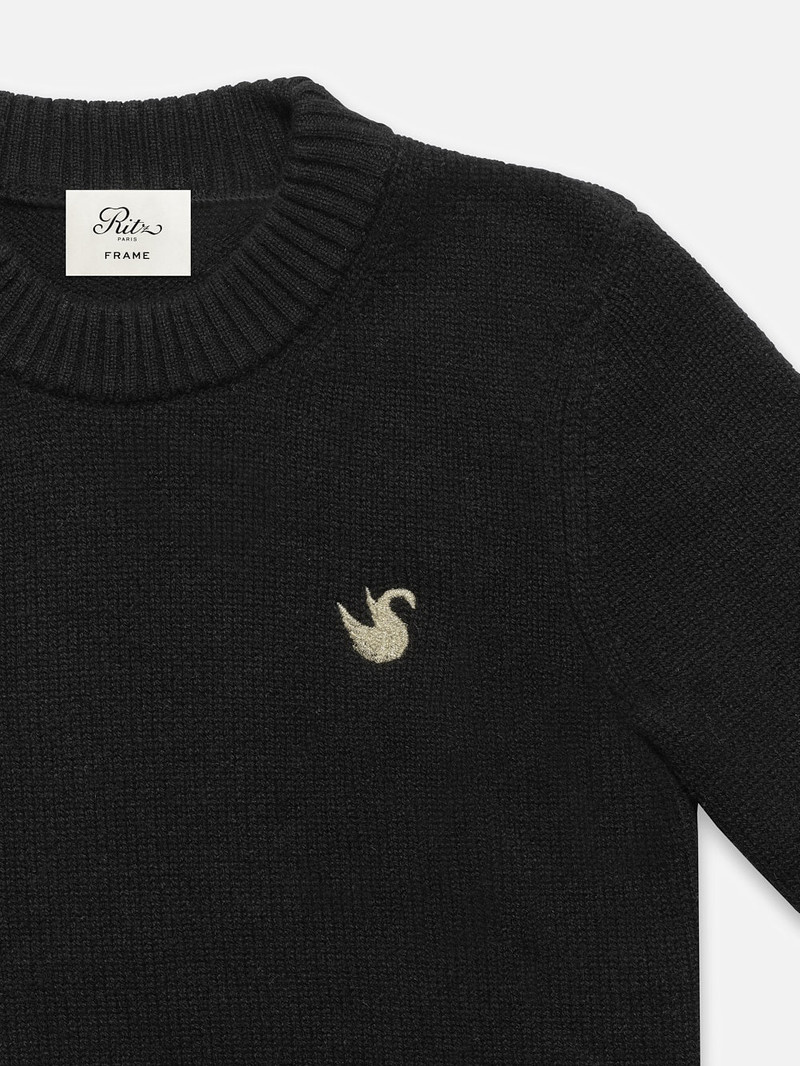 Ritz Women's Cashmere Sweater in Black 3