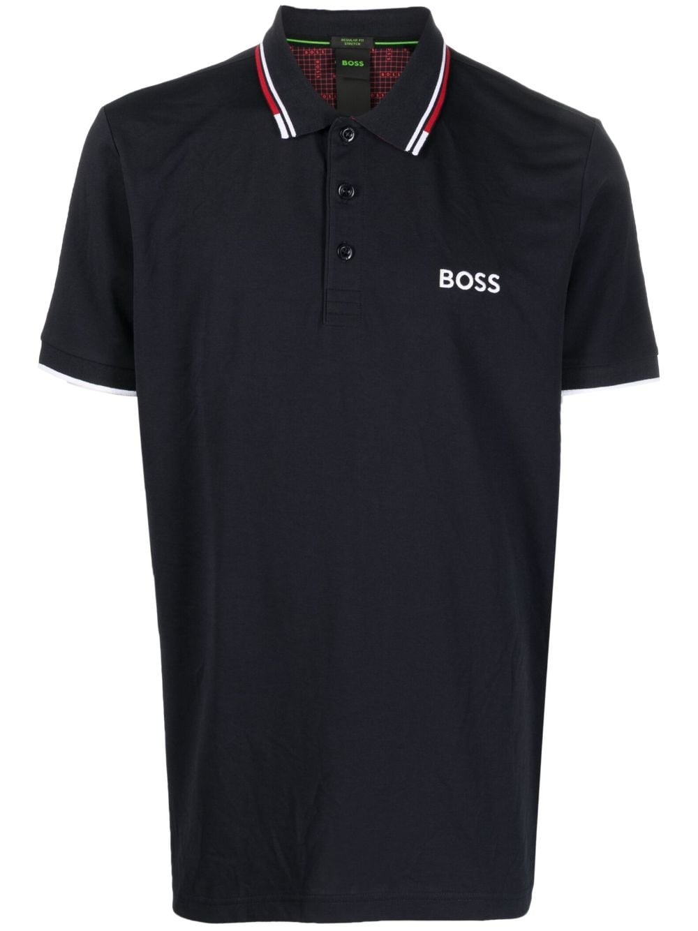 logo-embroidered polo shirt - 1