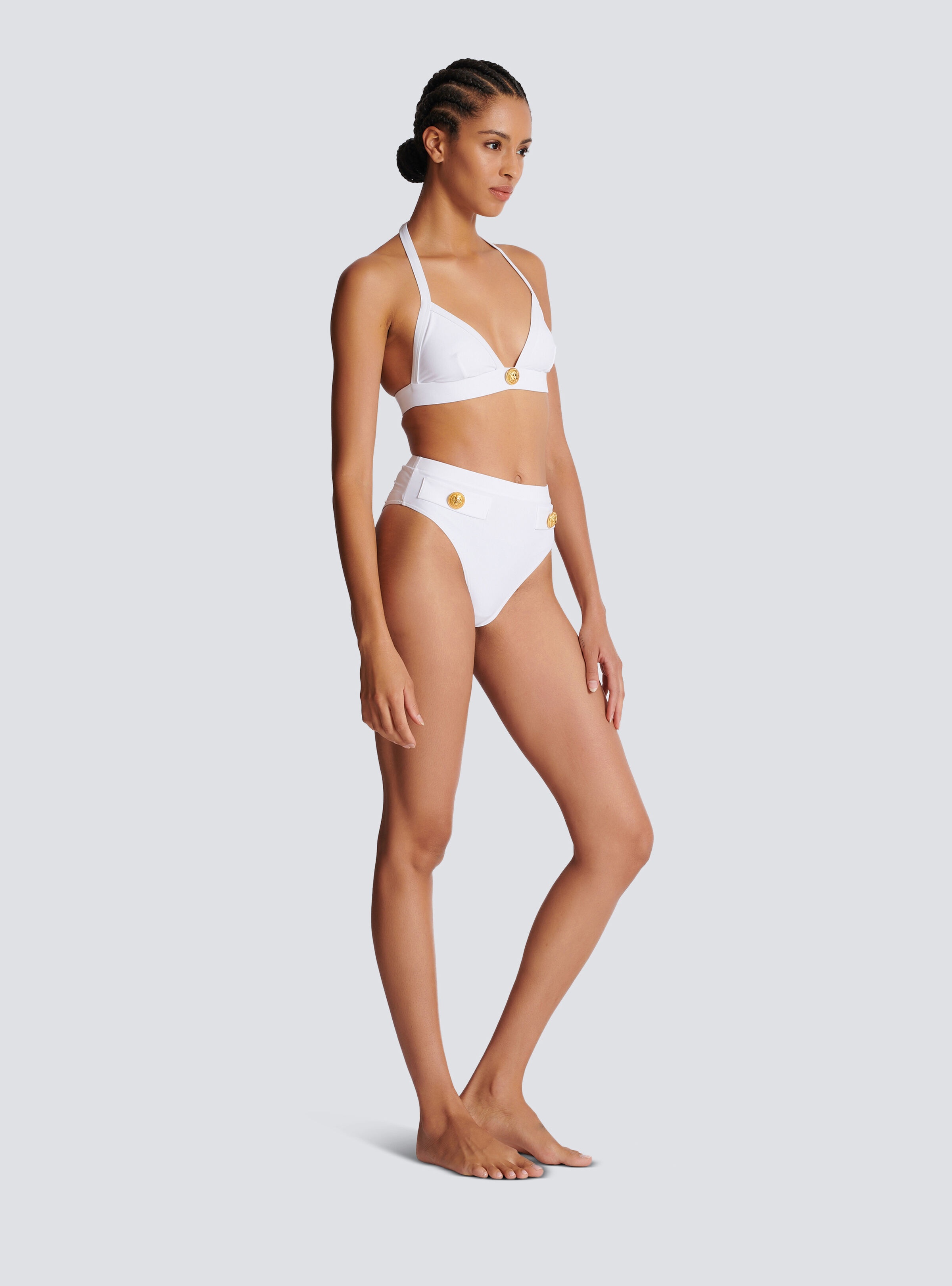 Two-piece swimming costume with buttons - 3