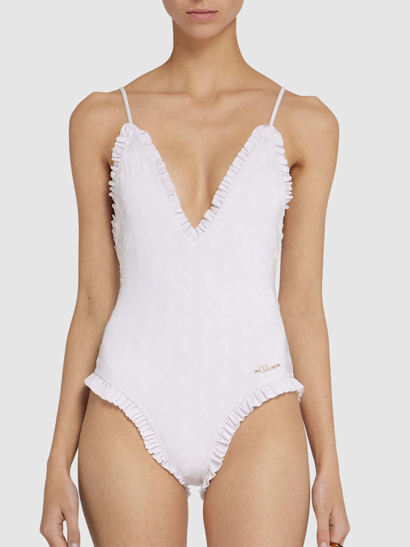 Ruffled nylon bodysuit - 3