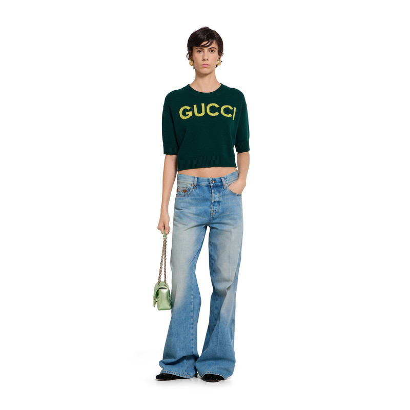 GUCCI Soft wool top with intarsia outlook