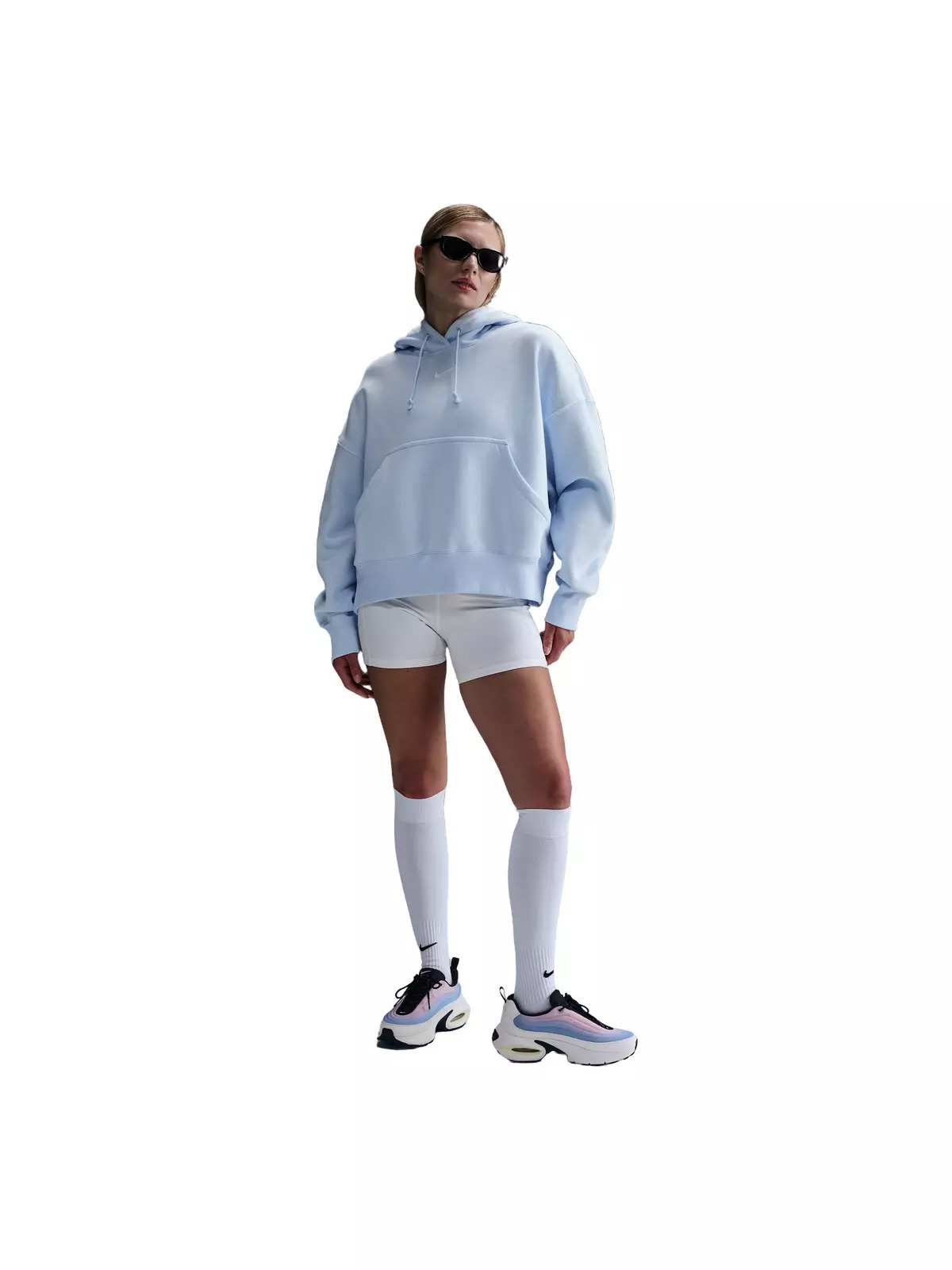 Women's Sportswear Phoenix Fleece Over-Oversized Pullover Hoodie -Blue - 4