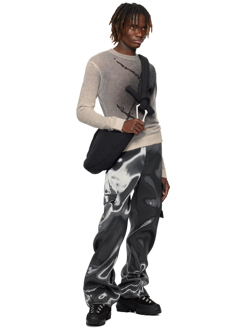 HELIOT EMIL™ Gray & Off-White Fluxus Sweater outlook