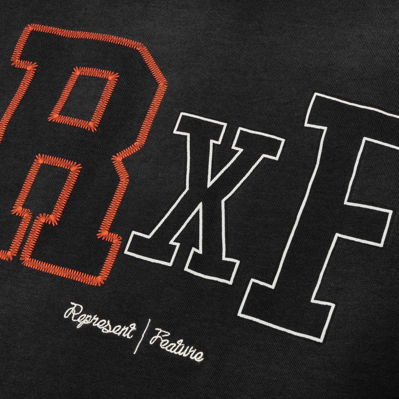 FEATURE X REPRESENT CHAMPIONS T-SHIRT - STAINED BLACK - 3