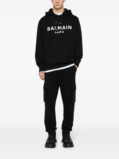 Balmain logo-print cotton track pants outlook