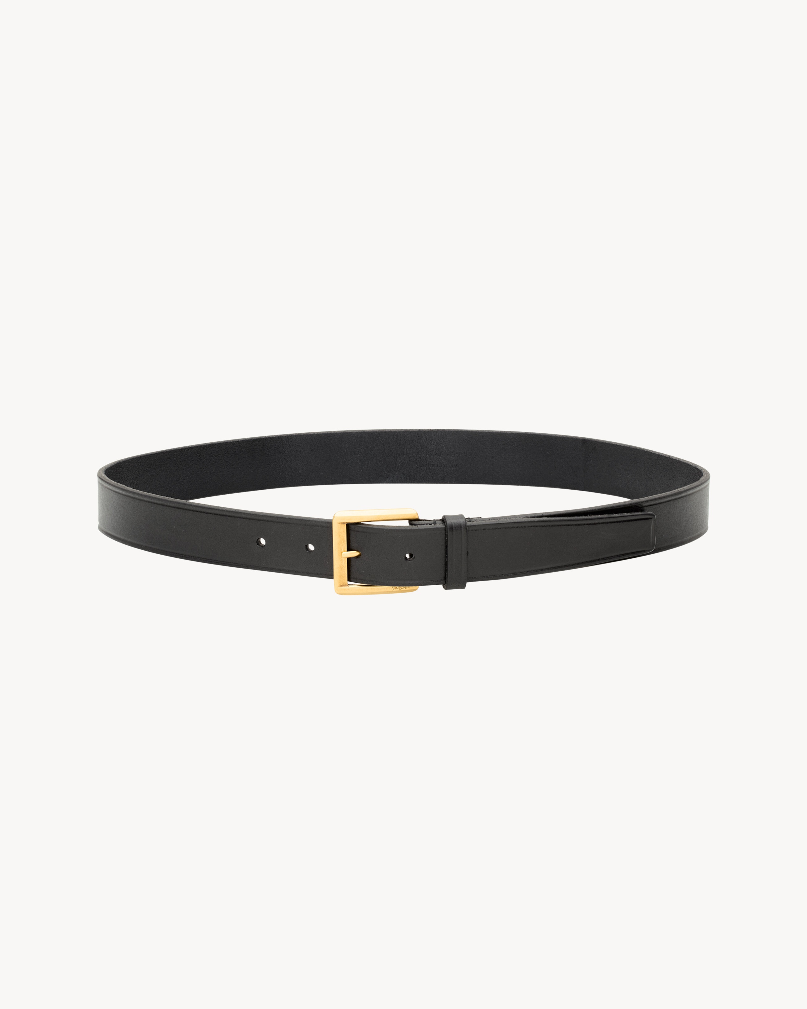 RECTANGULAR BUCKLE BELT IN LEATHER - 3
