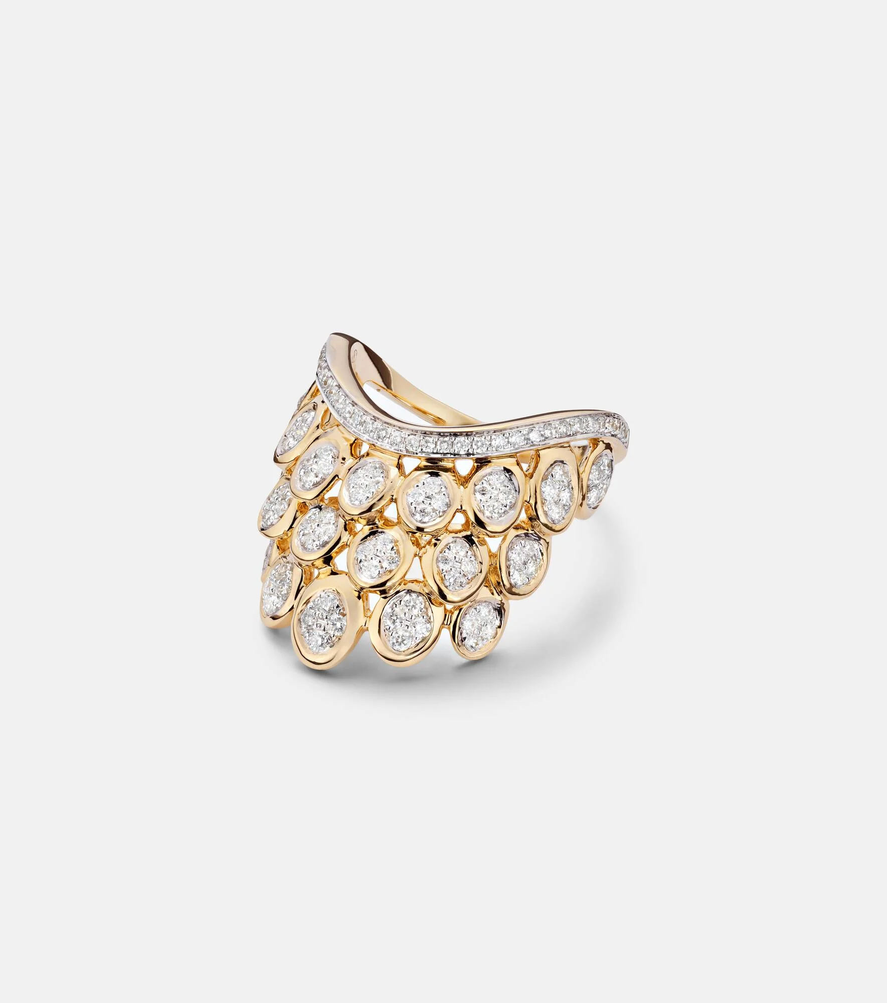 Blossom 14kt gold ring with diamonds - 1