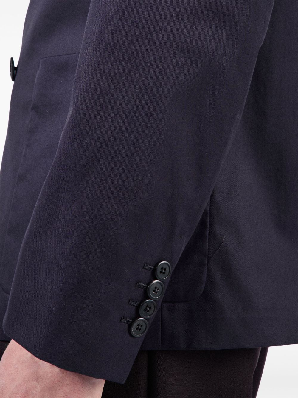 double-breasted cotton blazer - 5